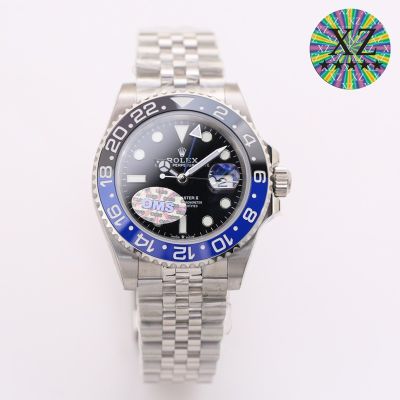 ROLEX GMT  40MM 904L Steel 3186/3285 Movement Black Watch